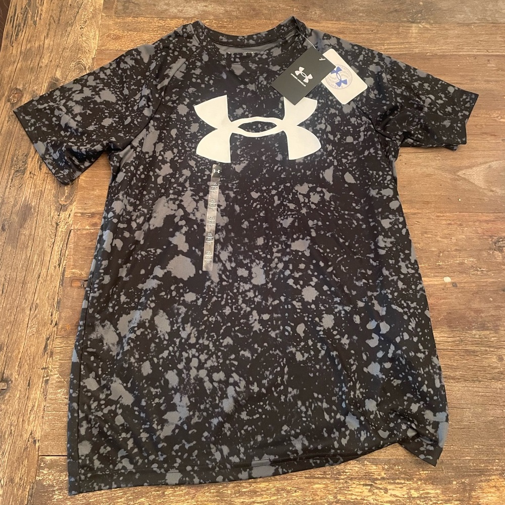 Under Armour Black and Gray Splatter T-Shirt